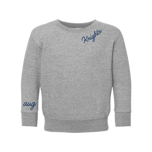 Rabbit Skins - Toddler Fleece Crewneck Sweatshirt - Printed Logos Thumbnail