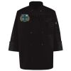 Ten Pearl Button Black Chef Coat Thumbnail